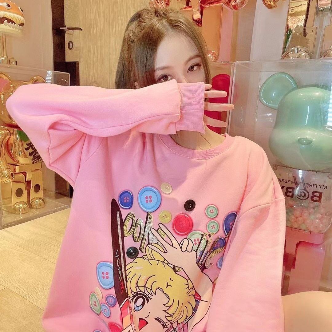 好感度UP  ファッション キュート ルーズ スウェット ins-6387