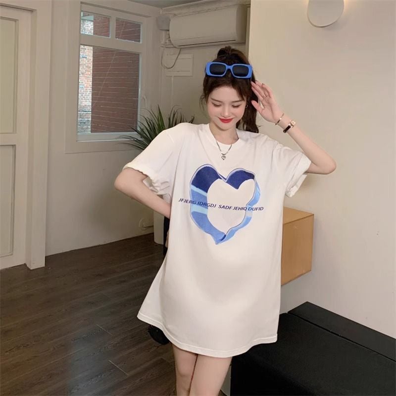 売り切れ必至 上質 カジュアル ファッション プリント 半袖Tシャツins-8586