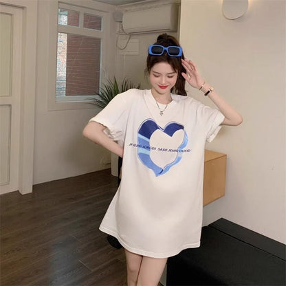 売り切れ必至 上質 カジュアル ファッション プリント 半袖Tシャツins-8586