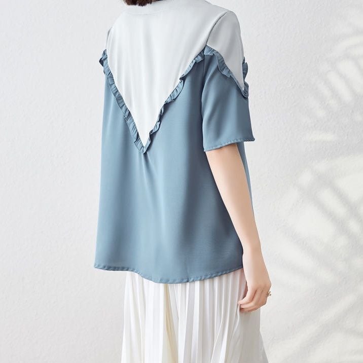 【半額！期間限定！！】 定番シンプル ファッション 上質 シフォン 半袖ins-6595