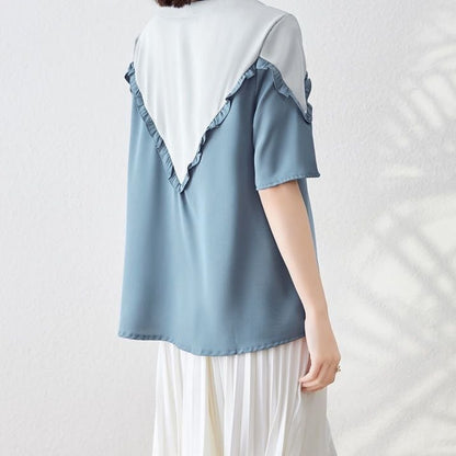【半額！期間限定！！】 定番シンプル ファッション 上質 シフォン 半袖ins-6595
