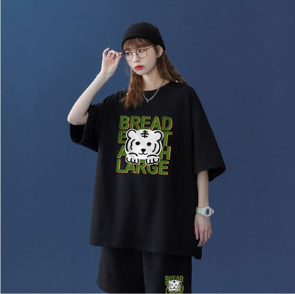 大人可愛い ルーズ  半袖Ｔシャツⅹパンツセット全5色 男女兼用ins-6555