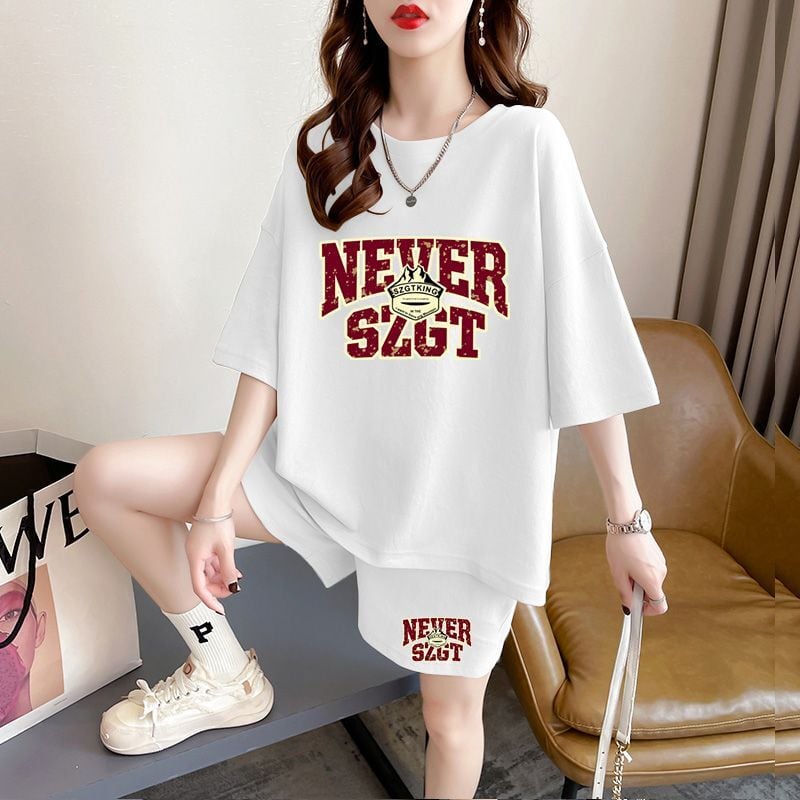 売り切れ必至 カジュアル プリント 半袖Ｔシャツⅹパンツセット全2色 ins-8549