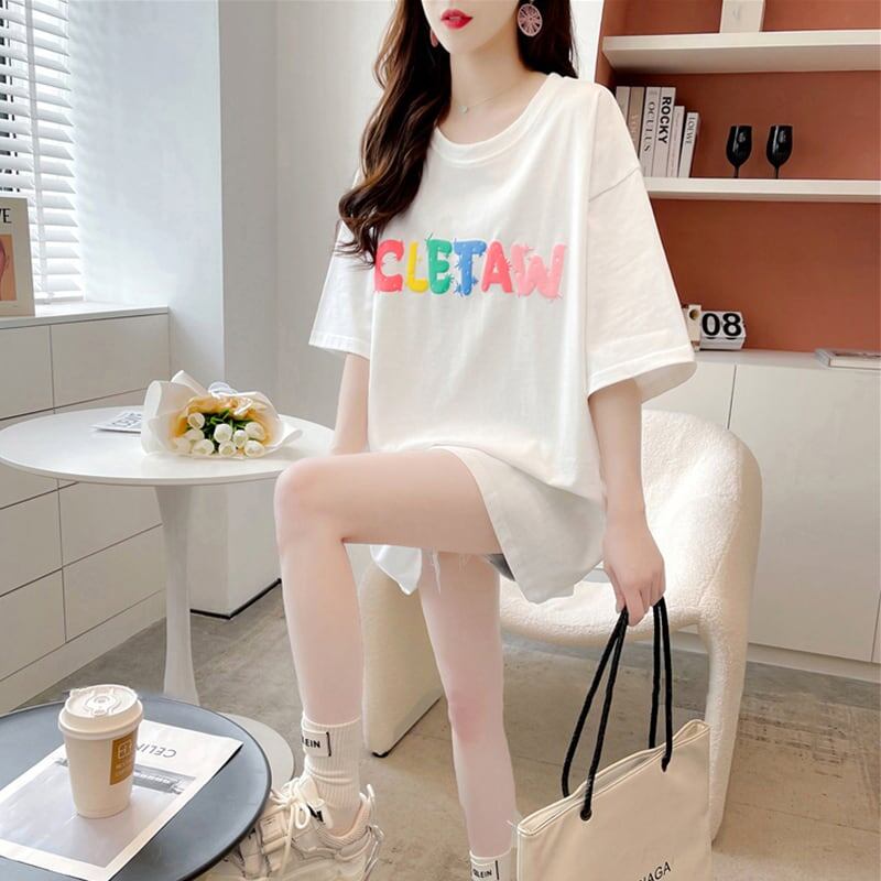 オシャレ度満点 一目惚れ アルファベット Tシャツ カットソーins-3071