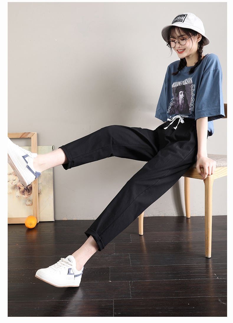 定番シンプル ファッション ゆったりパンツins-6541
