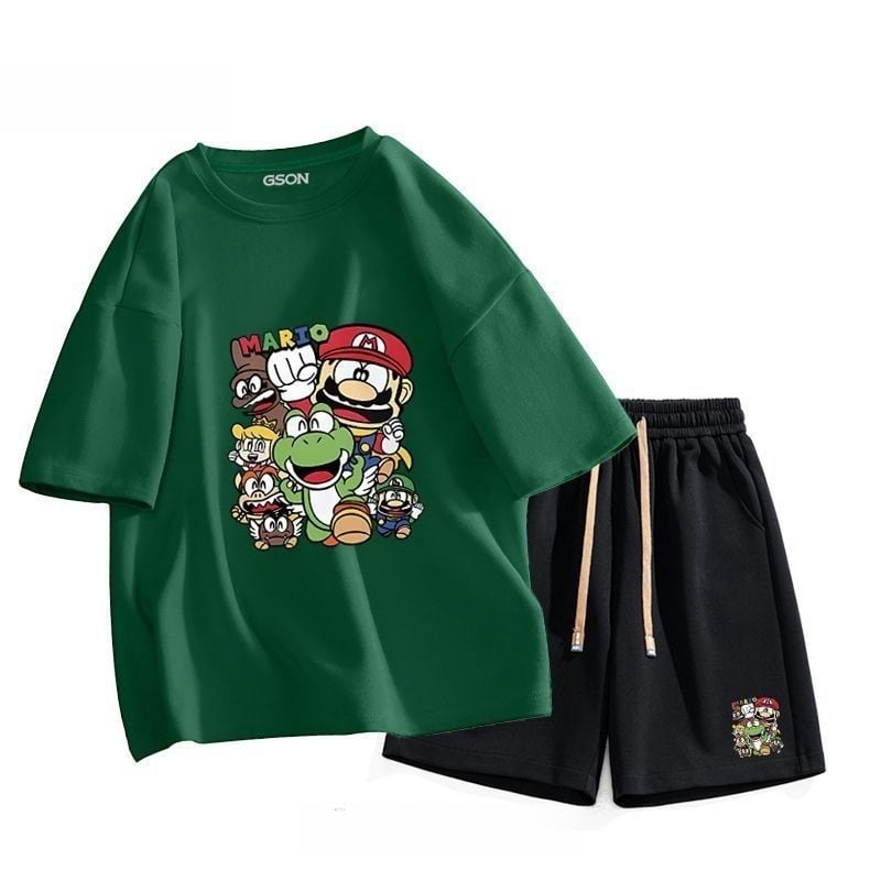 超人気  ファッション男女兼用 半袖Ｔシャツⅹパンツセット全6色ins-6593