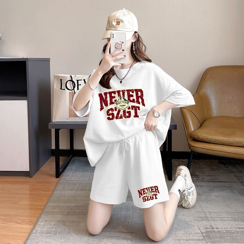 売り切れ必至 カジュアル プリント 半袖Ｔシャツⅹパンツセット全2色 ins-8549