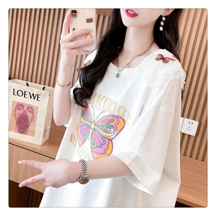 話題沸騰中 ロゴ プリント  ゆったり 3色半袖Tシャツins-8316