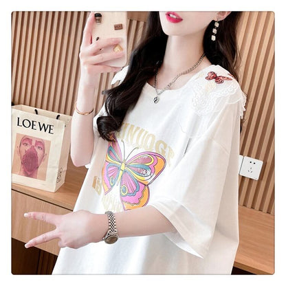 話題沸騰中 ロゴ プリント  ゆったり 3色半袖Tシャツins-8316