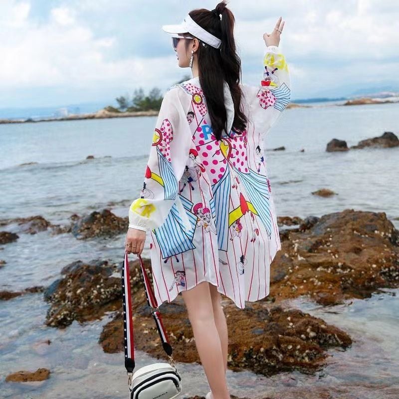 大活躍 カジュアル 薄手 日焼け止め ゆったり  パーカーins-8148