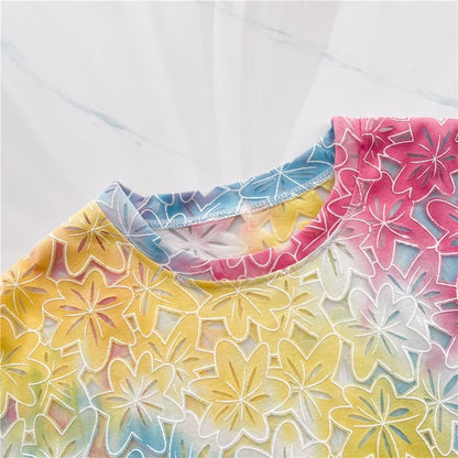 オシャレ度満点 スタイリッシュ ラウンドネック 透かし彫り Tシャツ カットソーins-2957