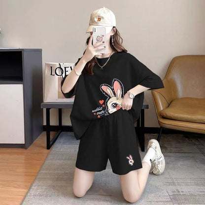 今季マストバイ 大人可愛い ルーズ  半袖Ｔシャツⅹパンツセット全3色 ins-8202