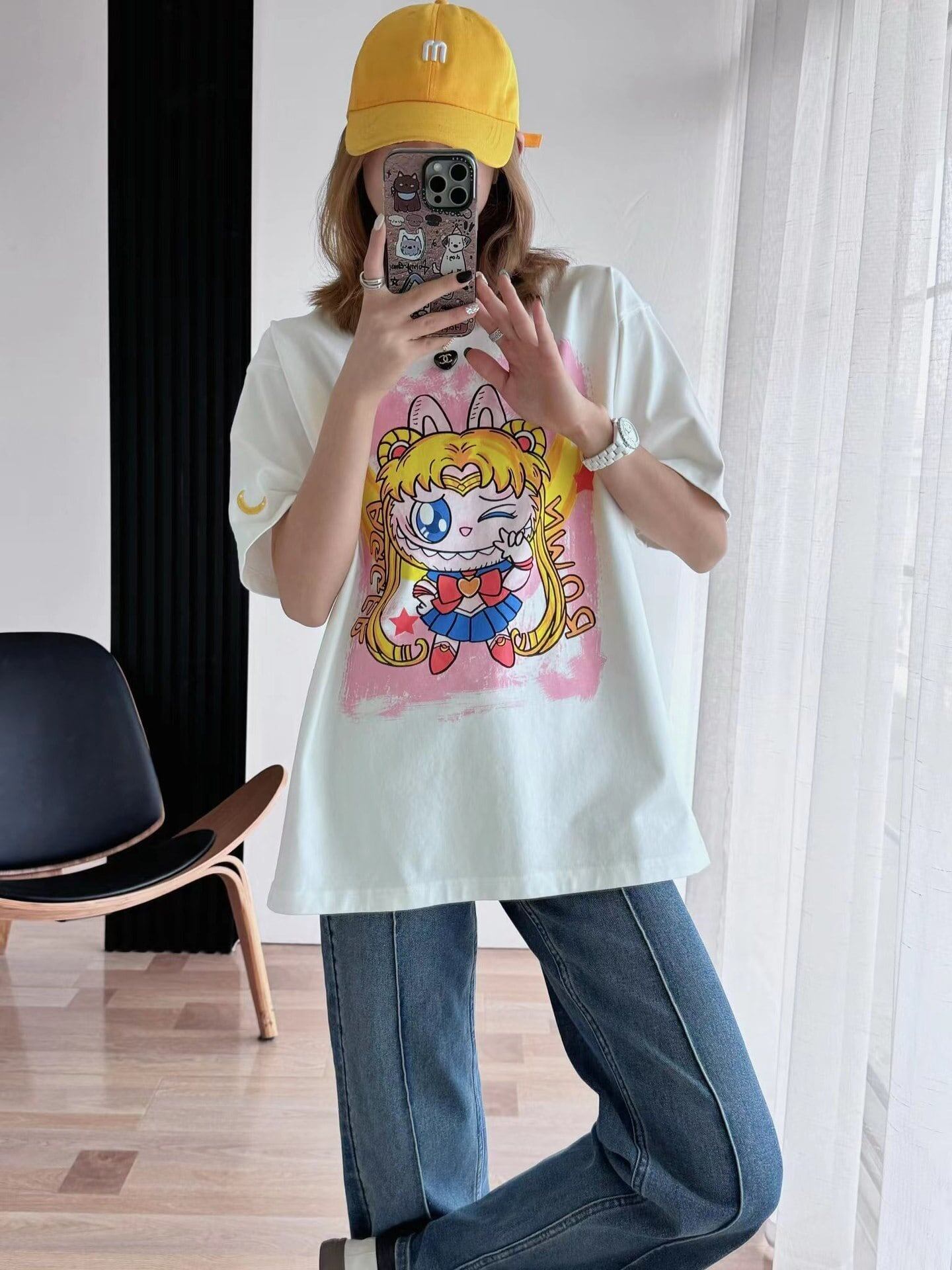 今季も大流行 刺ロゴ ゆったり ユニセックス 全3色 半袖 Tシャツ  ins-4852