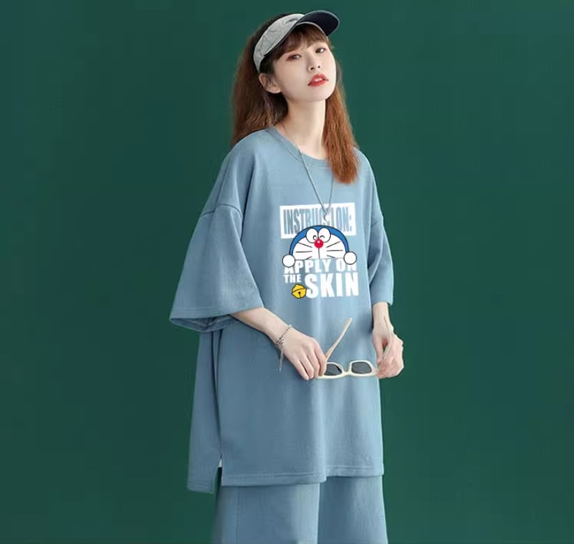 好感度UP カジュアル シンプル 半袖Ｔシャツⅹパンツセット全4色ins-8203