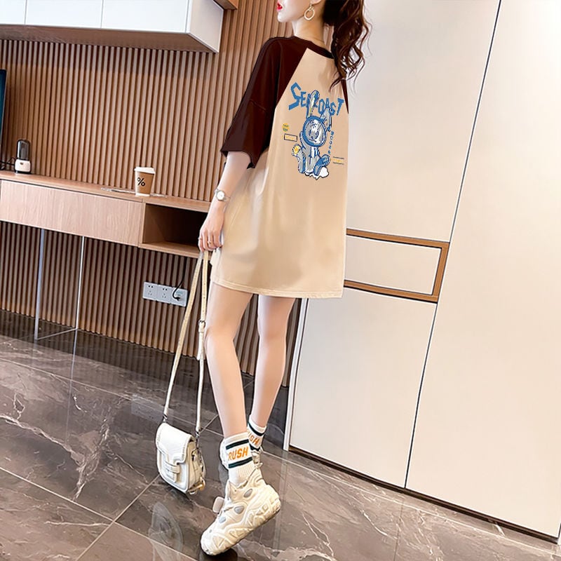 定番シンプル 4色選択可 プリント  Tシャツ カットソーins-8274