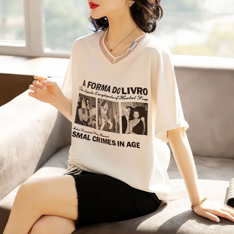 話題沸騰中 着回し力抜群 ファッション プリント 2色選択 半袖Tシャツins-8621