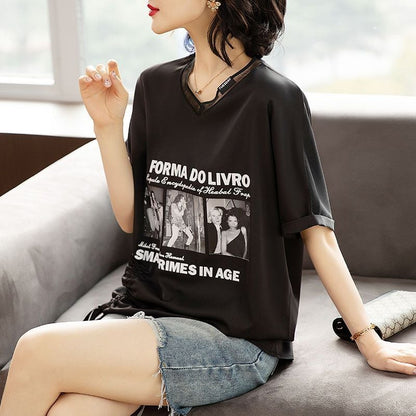話題沸騰中 着回し力抜群 ファッション プリント 2色選択 半袖Tシャツins-8621