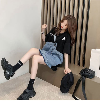 個性的なデザイン 一目惚れ 2色選択可  レイヤード風  Tシャツ カットソーins-8286