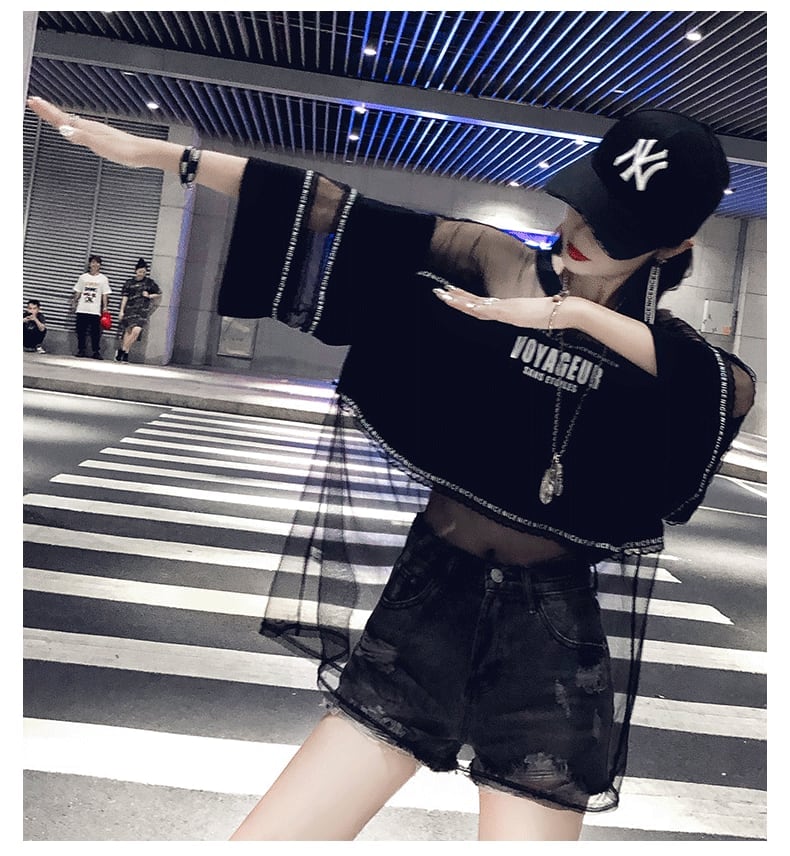 話題沸騰中 アバンギャルド レイヤード風 プリントTシャツ ゆったり半袖ins-8102