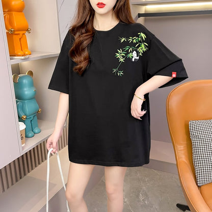 新商品 上質 カジュアル 刺繍 半袖Tシャツ カットソーins-8219