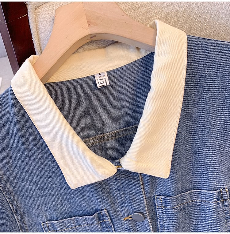 おすすめ シンプル スウィート デニム ワンピースins-8337