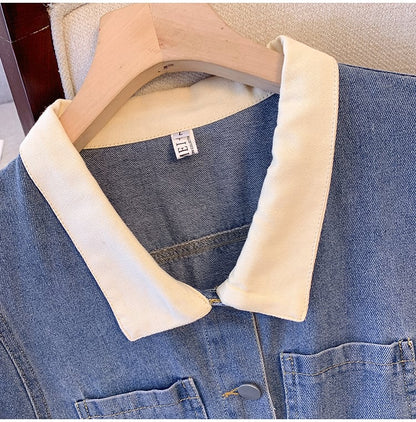 おすすめ シンプル スウィート デニム ワンピースins-8337