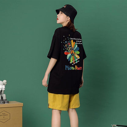 超人気 上質 シンプル 半袖Ｔシャツⅹパンツセットins-8044