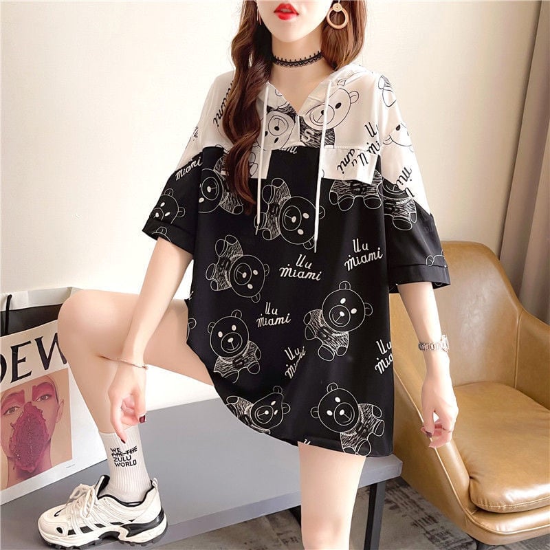 絶対欲しい 個性的なデザイン 一目惚れ  切り替え 半袖Tシャツ カットソーins-8054