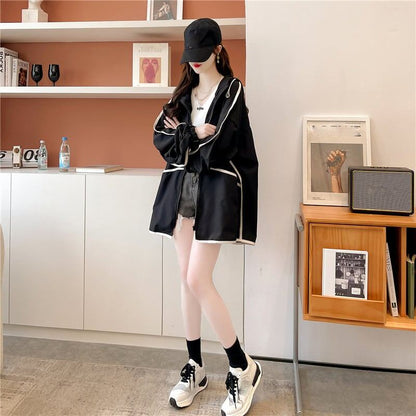 好感度満載 日焼け対策 ゆったり感アップ ジャケット ブルゾンins-3086