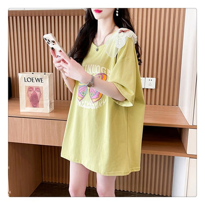 話題沸騰中 ロゴ プリント  ゆったり 3色半袖Tシャツins-8316