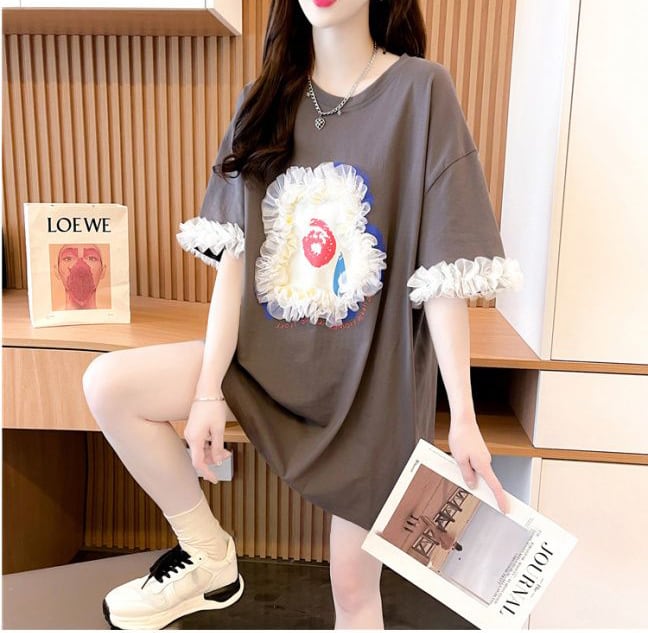 新作 個性的なデザイン 好感度満載 ラウンドネック  Tシャツ カットソーins-8405