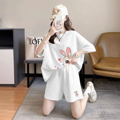 今季マストバイ 大人可愛い ルーズ  半袖Ｔシャツⅹパンツセット全3色 ins-8202