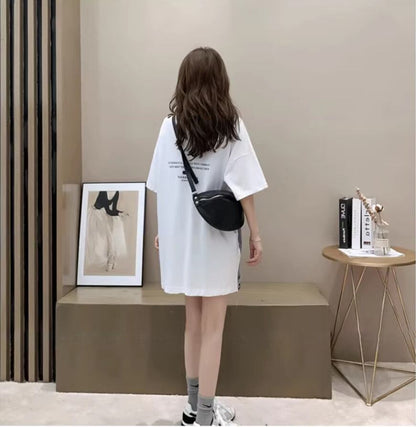 個性的なデザイン 一目惚れ 2色選択可  レイヤード風  Tシャツ カットソーins-8286