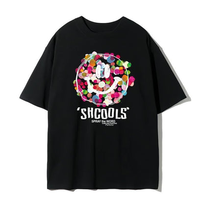 話題沸騰中 カジュアル スマイリー 半袖 Tシャツ ins-8651