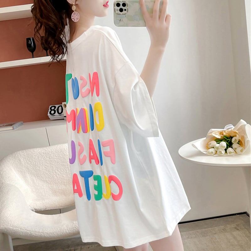 オシャレ度満点 一目惚れ アルファベット Tシャツ カットソーins-3071