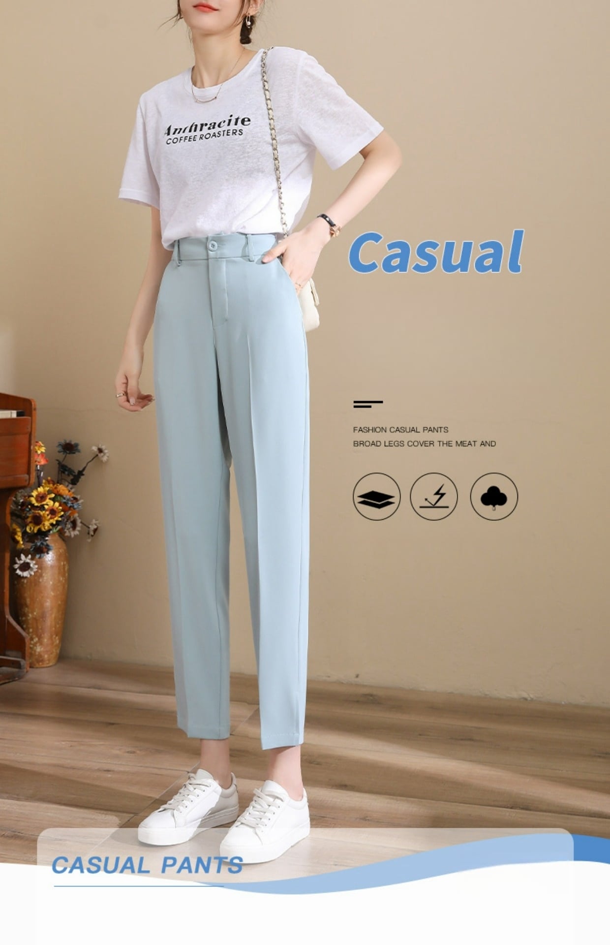 絶対流行 ファッション シンプル パンツins-6567