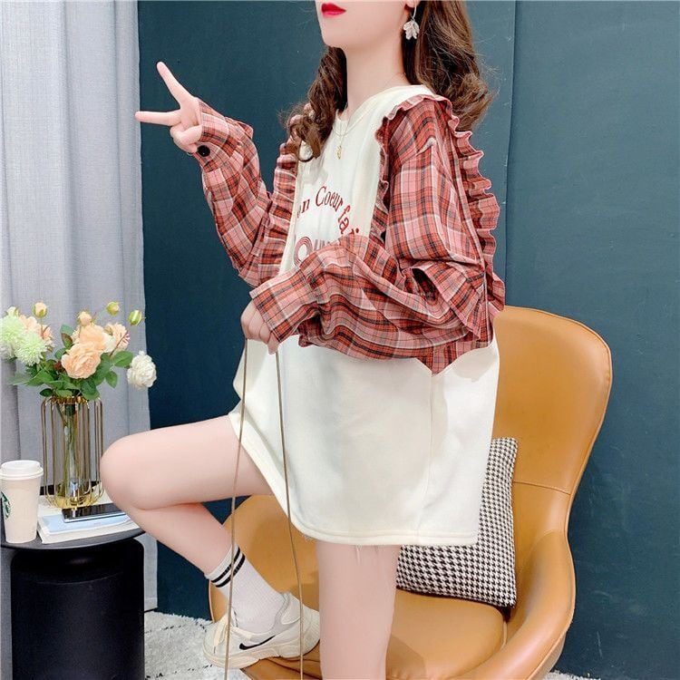 絶対欲しい ファッション 上質 フェイクレイヤード シャツins-6526