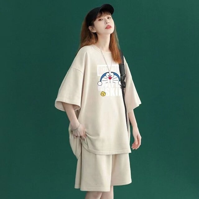 好感度UP カジュアル シンプル 半袖Ｔシャツⅹパンツセット全4色ins-8203