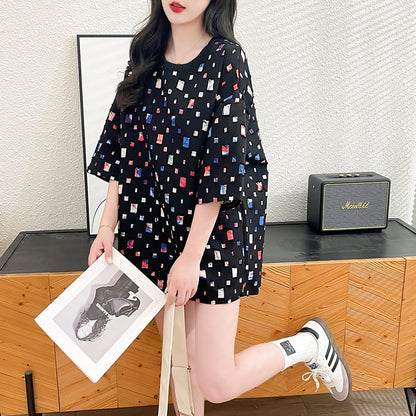 着回し力抜群 個性派 カジュアル  ゆったりトップス 半袖Tシャツ 全2色ins-8263