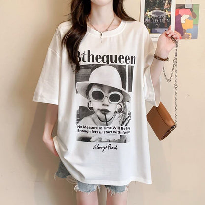 話題沸騰中 アバンギャルド レース 切り替え ホットダイヤモンド 3色選択 半袖Tシャツins-8547