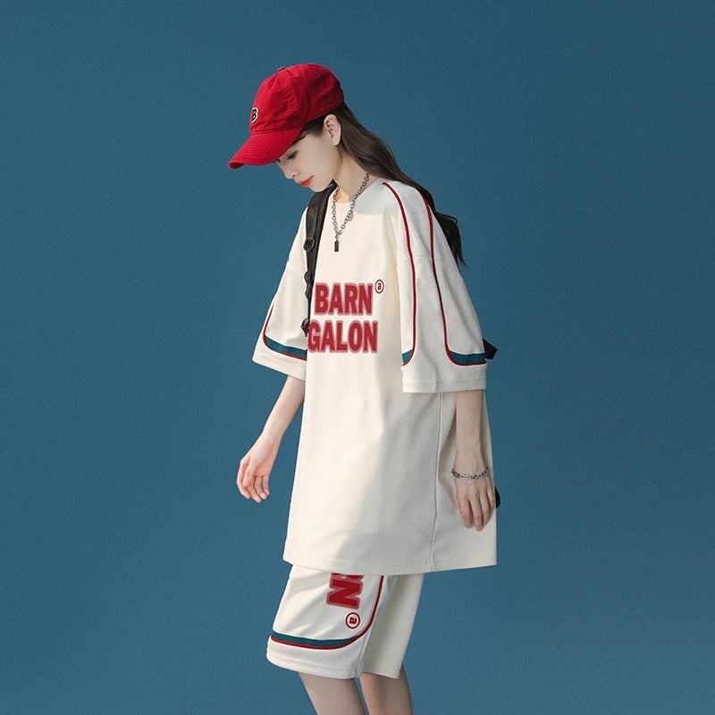 大好評 カジュアル ファッション ルーズ半袖Ｔシャツⅹパンツセットins-6539