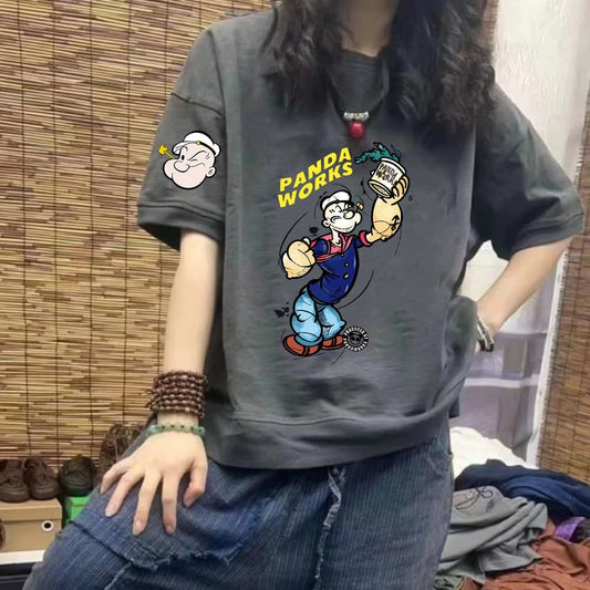 好感度UP カジュアル ロゴプリント半袖 Tシャツ 全4色 半袖 ins-4946