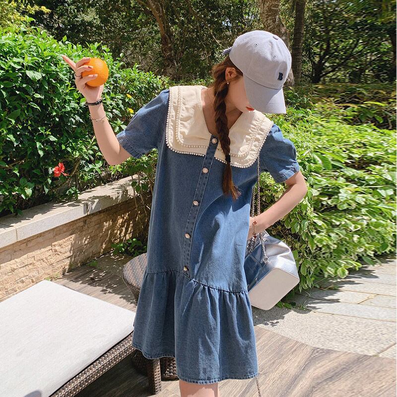 新商品 大人可愛い スウィート デニム ワンピースins-8375