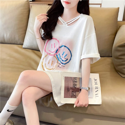 今季マストバイ  特別デザイン スウィート プリント 全2色 半袖Tシャツins-8538