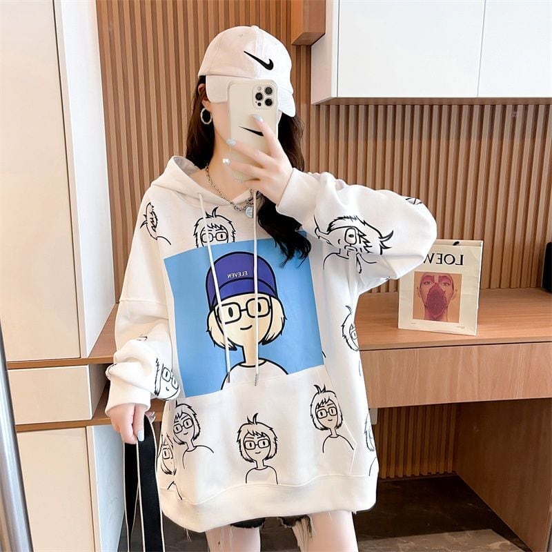 【店舗販促品】 美人度アップ プリント パーカー  全3色ins-4938