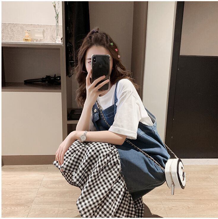 話題沸騰中 オシャレ度満点 切り替え 半袖Ｔシャツ＋ワンピース セットアップins-8322