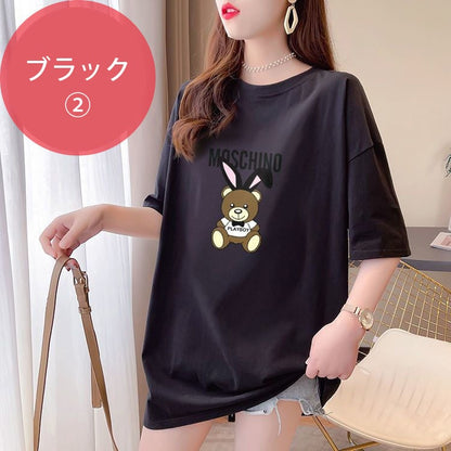 今季マストバイ カジュアル キュート プリント全3色 Tシャツ カットソー ins-8553