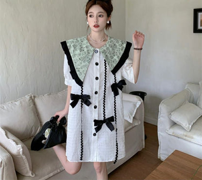 新商品 美人度アップ上質 スウィート 切り替え ワンピースins-8363