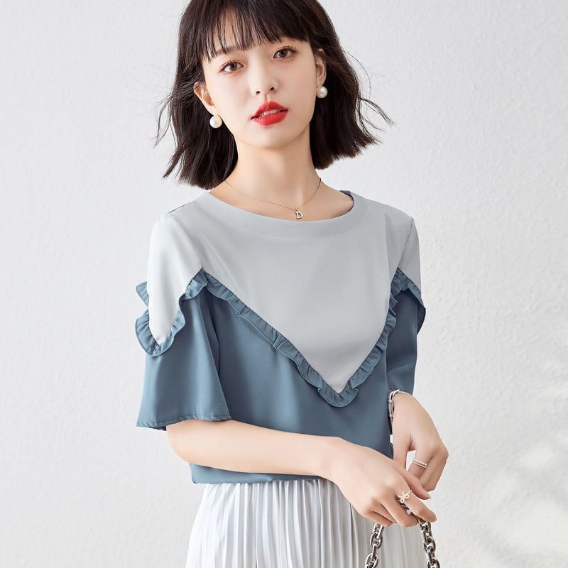【半額！期間限定！！】 定番シンプル ファッション 上質 シフォン 半袖ins-6595