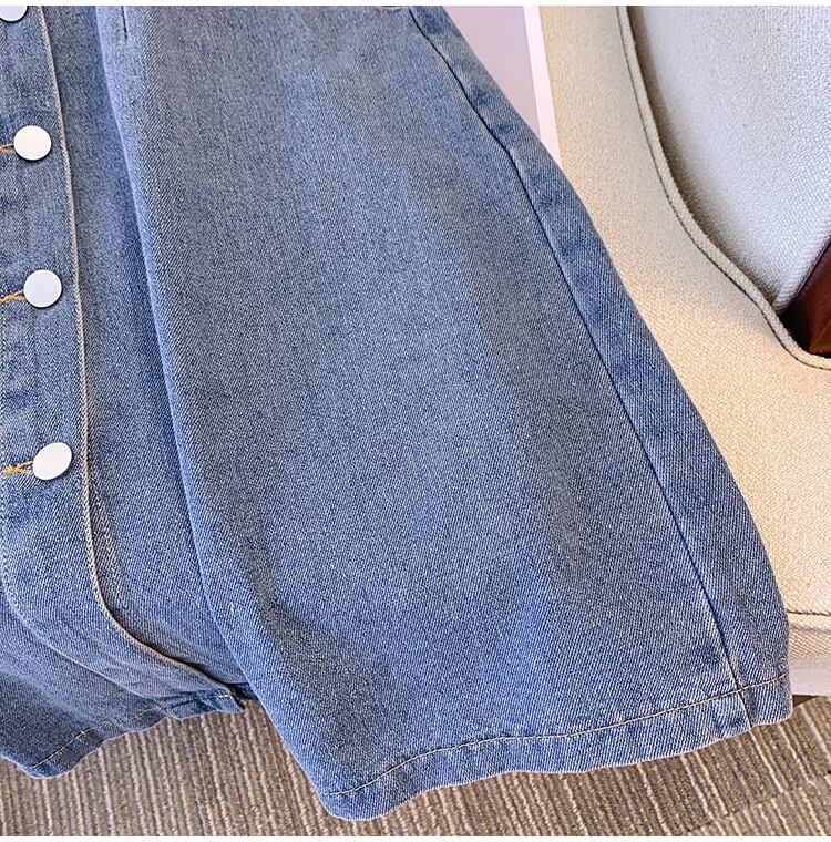 おすすめ シンプル スウィート デニム ワンピースins-8337